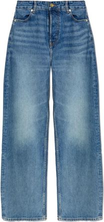 Ganni Straight-leg jeans - Dames - Regular Fit Jeans - Blauw - W26 - Denim - Jeans