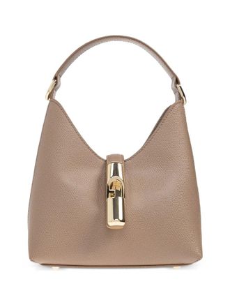 Furla mini Iride lock leather tote bag - women - Calf Leather/Fabric - One Size - Neutrals
