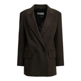 Max Mara Olimpia Blazer - Dames - Jassen - Bruin - Maat: 2XS Leer