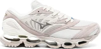 Mizuno multi-panel lace-up sneakers - men - Calf Suede/Rubber/Fabric/Fabric - 7 - Neutrals