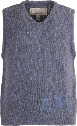 ERL Wollen Unisex Vest Sweater - Heren - Spencers - Grijs - M - Wol - Truien & Vesten