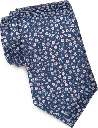 Tommy Hilfiger Botanical Tie in Navy/Pink at Nordstrom Rack