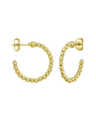 Italian Gold, Inc 14K Bead Hoop Earrings
