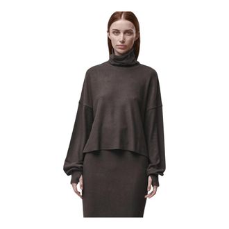 Thom Krom W TS 650 Top - Dames - Truien - Bruin - Maat: S Viscose