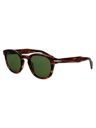 Eyewear by David Beckham Mens Sunglasses Brown Horn Acetate