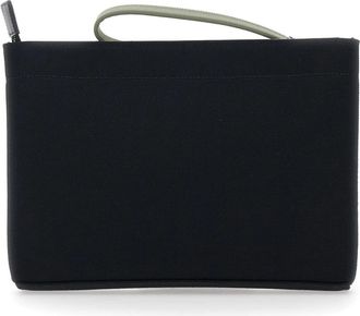 Givenchy Clutch met logo-print - Heren - Toilettassen - Zwart - ONE Size - Katoen - Tassen