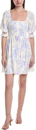 Saltwater Luxe Linen-Blend Mini Dress