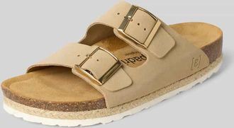 Espadrij Slides mit Logo-Pr&auml;gung Modell AMI in Beige, Gr&ouml;&szlig;e 41