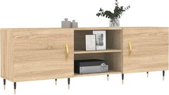 Berkfield Home TV Cabinet Sonoma Oak 150x30x50 cm Engineered Wood in Light Tan | Size: 150 x 30 x 50 cm