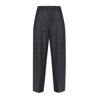Balenciaga Dames, Broeken, Grijs, Maat: M Wol