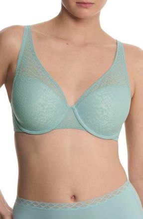 Natori Pretty Smooth Full Fit Smoothing T-Shirt Bra in Blue Meadow at Nordstrom, Size 34Ddd