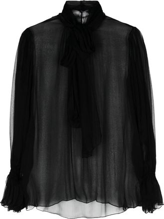 Nissa silk blouse - women - Silk - 42 - Black
