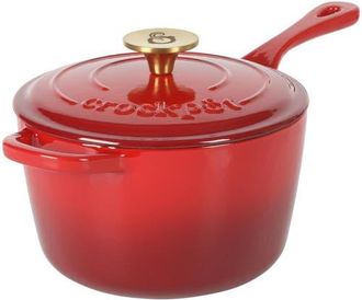 Crock-pot 3 Quart Enameled Cast Iron Saucepan with Lid in Red at Nordstrom