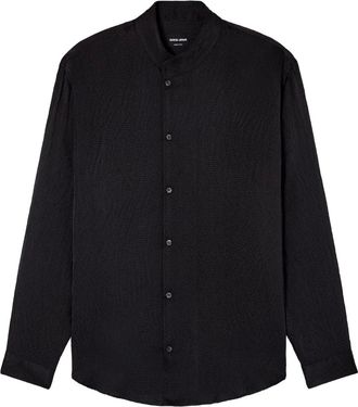 Giorgio Armani Camicia con colletto alla coreana - Nero