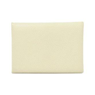 Herm&egrave;s White Epsom Leather Coin Purse/Coin Case (Pre-Owned)