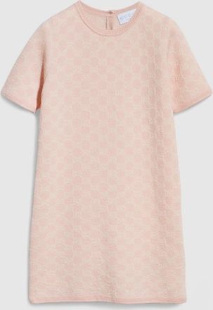 Gucci Kids - GG Wool Jacquard Dress, Pink