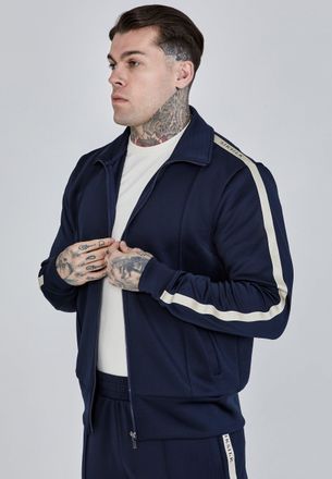 Siksilk Chaqueta de pista azul marino para hombre SikSilk M