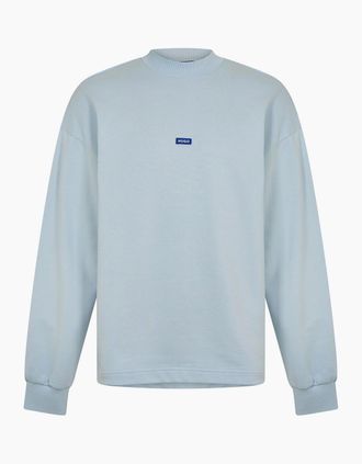 HUGO BOSS Mens Cotton Relaxed Fit Crew Sweatshirt - Navy - Size: 36
