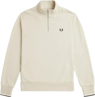 Fred Perry Basic Turtleneck Sweatshirt - Heren - Coltruien - Beige - XL - Katoen - Truien & Vesten