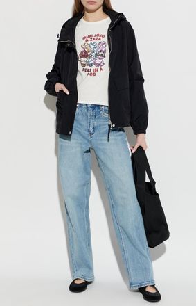 Kenzo Light Jacket With Hood, Womens, Black