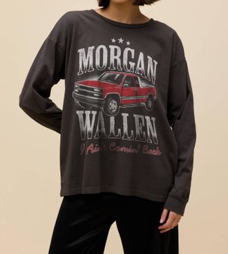 Daydreamer Morgan Wallen Aint Coming Back Merch Long Sleeve In Washed Black