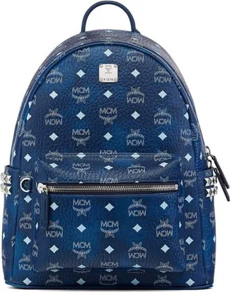 MCM Stark Side Studs Backpack in Visetos in Blue at Nordstrom