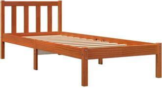 vidaXL Estructura de cama sin colchón madera de pino marrón 90x200 cm Vidaxl