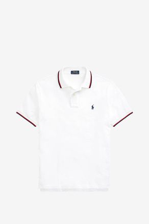 Polo Ralph Lauren Kurzarm-Polohemd mit Kontrast-Streifen Custom Slim Pony