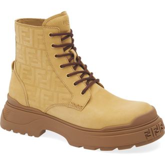 Fendi Force Light Combat Boot in Light Ocra/Light Ocra at Nordstrom, Size 10Us