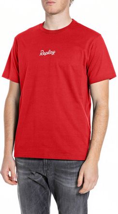 Replay T-Shirt REPLAY, Herren, Gr. XXL, rot, Jersey, Obermaterial: 100% Baumwolle, bedruckt, regular fit h&uuml;ftlang, Rundhals, abgesteppte Kante, Shirts T-Shir
