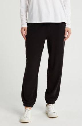 Eileen Fisher Organic Cotton French Terry Joggers in Black at Nordstrom Rack, Size X-Large