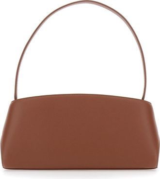 Ferragamo Womens Shoulder Bag Hug East West Brown Leather Calf
