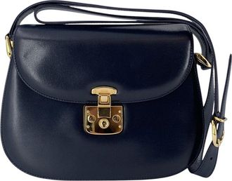 Gucci Blue Leather Lady Lock Crossbody (Authentic Pre-Loved)