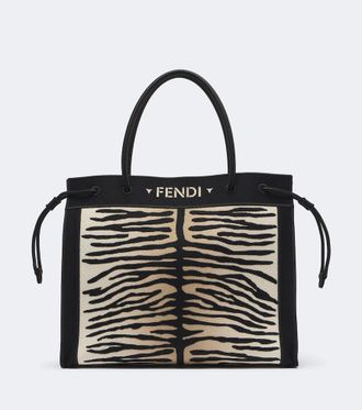 Fendi Shopper Medium con stampa tigrata e ricamo