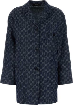 Gucci Blue Regular Logo Shirt