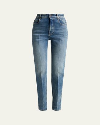 Balenciaga High-Rise Slim-Leg Jeans