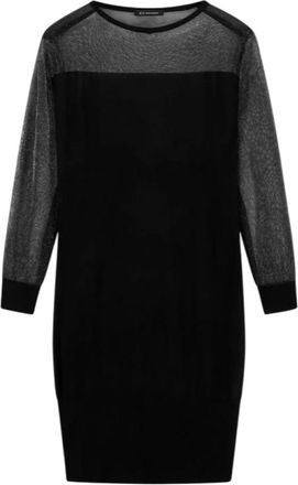 A|X Armani Exchange Korte Jurk - Dames - Korte kleedjes - Zwart - L - Wol - Kleedjes