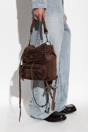 Balenciaga Le City Mini Backpack, Womens, Brown