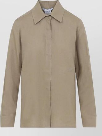 Max Mara linen logo shirt
