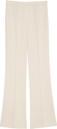 Twinset Wijde satijnen broek - Dames - Wijde Broeken - Beige - L - Satijn - Broeken