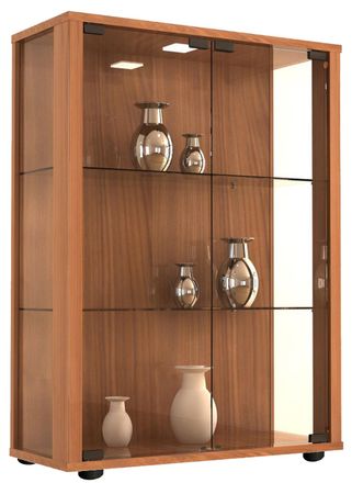 ebuy24 Ebuy24 - Vitrina De Vidrio Vcm De Pie Vitrina De Vidrio Con Vidrio De Seguridad Esg Dimensiones Aprox. Al. 80 X An. 60 X P. 25 Cm Soporte Vitrina Vidr