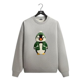 Kith Kithmas 2025 Penguin Nelson Crewneck Medium Heather Grey KHM034425-154