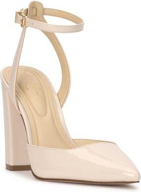 Jessica Simpson Nazela Pointed Toe Ankle Strap Pump in Chalk 03 at Nordstrom Rack, Size 8.5