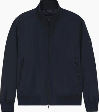 HUGO BOSS Mens Opens Funnel Neck Relaxed Fit Navy Jacket - Size: 42/Regular