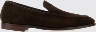 Crockett & Jones Suede Loafers with Round Toe and Leather Sole