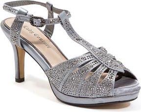 Lady Couture Midnight Rhinestone Sandal in Pewter at Nordstrom Rack, Size 7-7.5Us / 38Eu