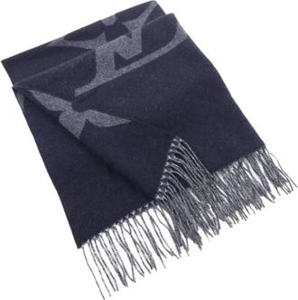 Louis Vuitton Pre-owned Stole - Heren - Vintage Accessoires - Blauw - ONE Size - Kasjmier - Vintage