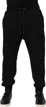 Dolce & Gabbana Mens Cotton Drawstring Jogger Black