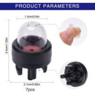 OEM Amorceur Carburateur - 2,1 X 2,1 X 3,4 Cm - Para Tondeuses D&eacute;broussailleuses Tron&ccedil;onneuses Souffleurs - 10 Pi&egrave;ces