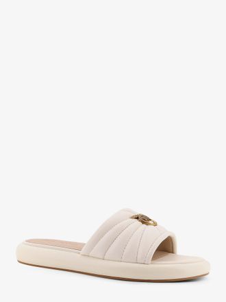 Pinko Womens Fiona Leather Sandals White